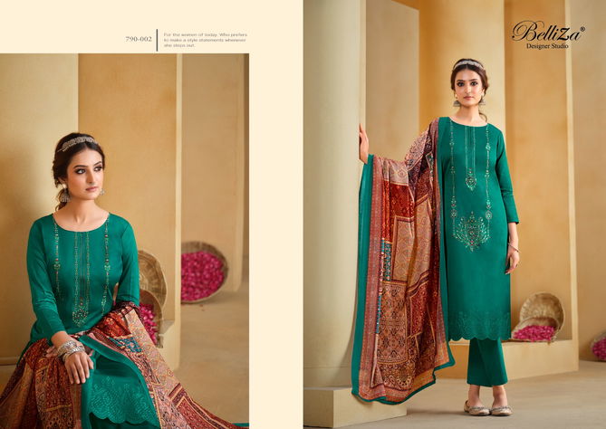 Jashn E Ishq By Belliza Cotton Designer Dress Material Collection
